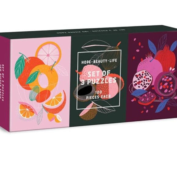 GALISON HOPE BEAUTY LIFE ARTISIAN PUZZLE SET - 120 PIECES EACH - Picture 1 of 7